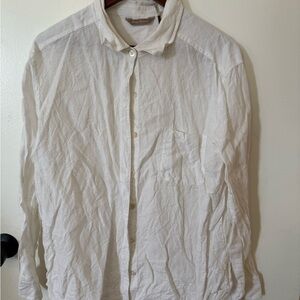 Tommy Bahama Vintage 100% Linen Classic White Button Down Shirt